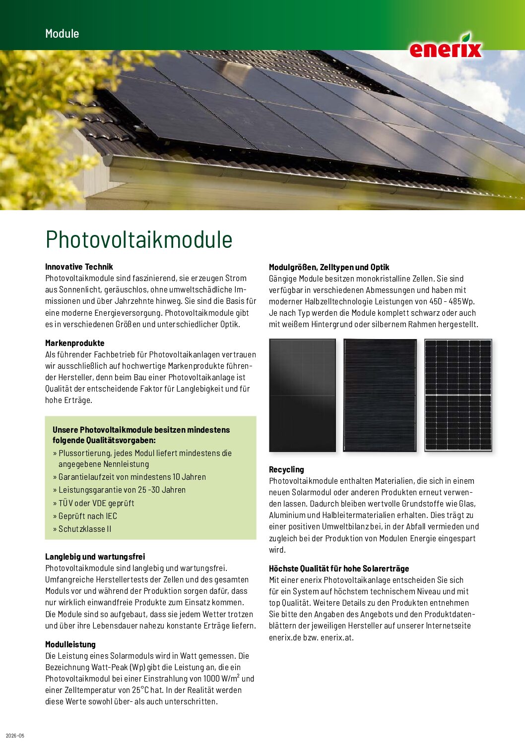 Infoblatt Module