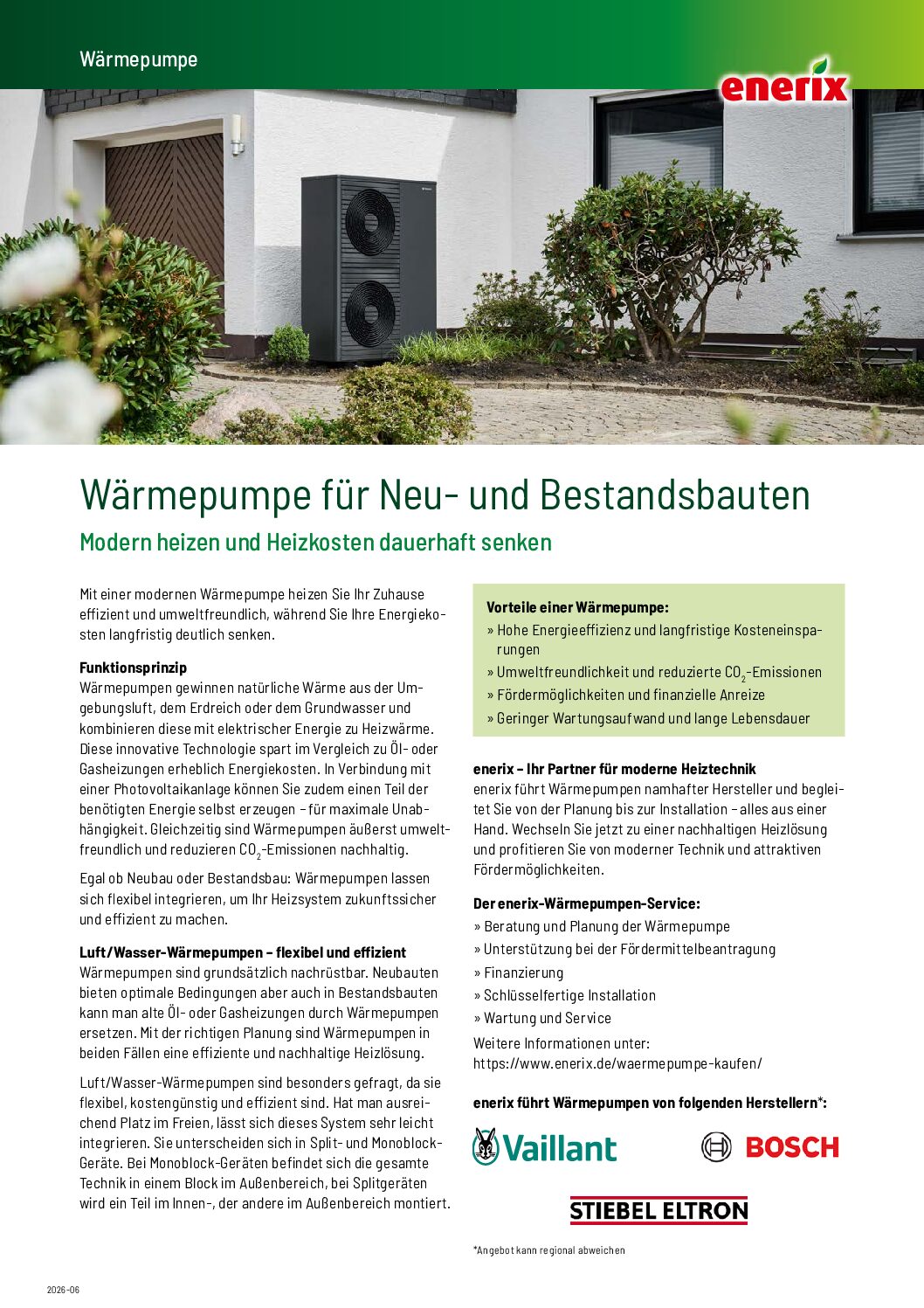 Infoblatt Wärmepumpe