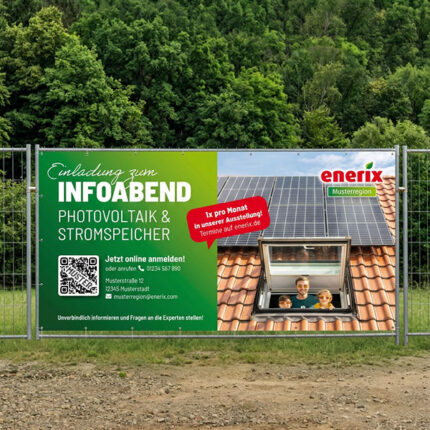 Bauzaunbanner "Infoabend"