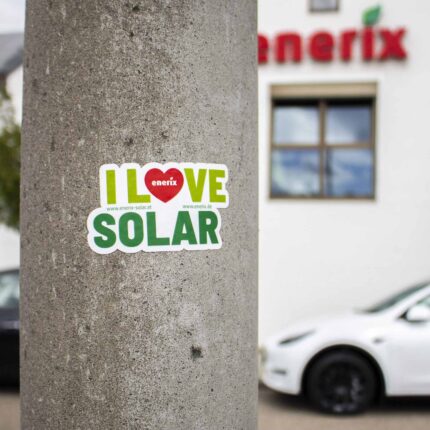 Aufkleber "I LOVE SOLAR"