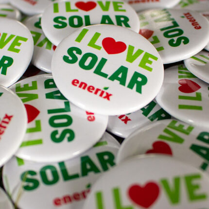 Button " I LOVE SOLAR"