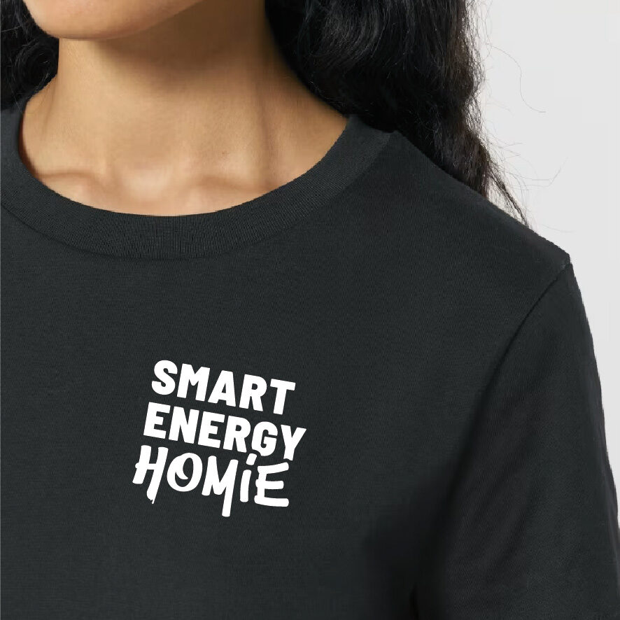 Shirt-SmartEnergyHomie_Damen Stella Muser Detail vorne